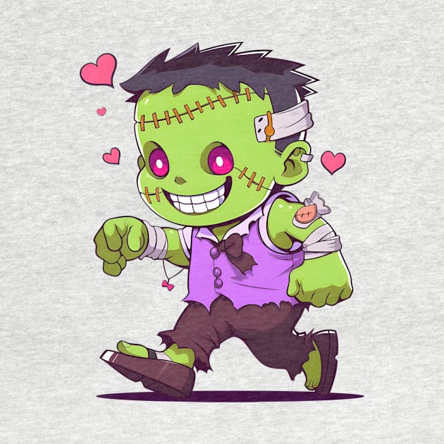 Frankenstein T-shirt Designs for Halloween by ragil_studio